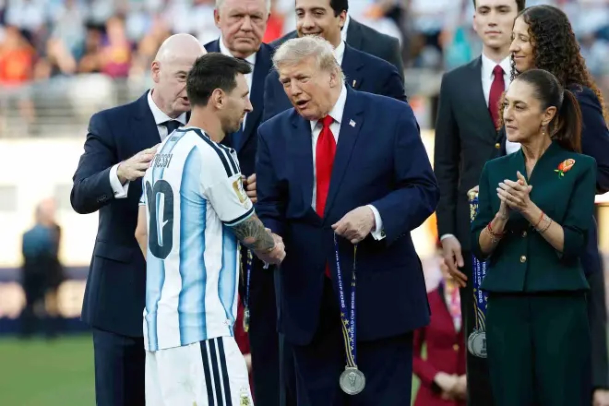 Leo Messi and Donald Trump / LAPRESSE