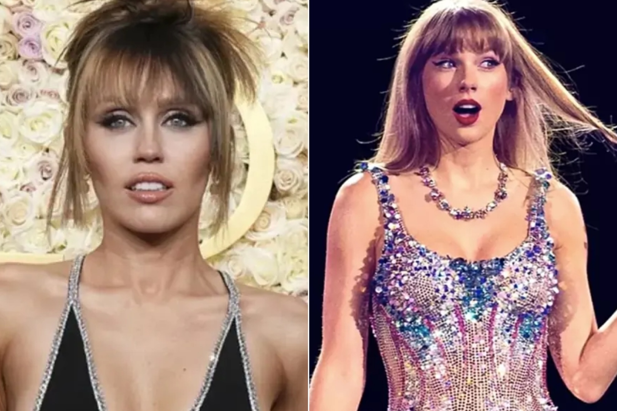 Miley Cyrus and Taylor Swift LAPRESSE
