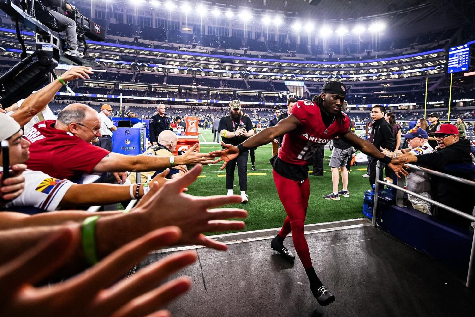 Marvin Harrison Jr. high-fives Arizona fans