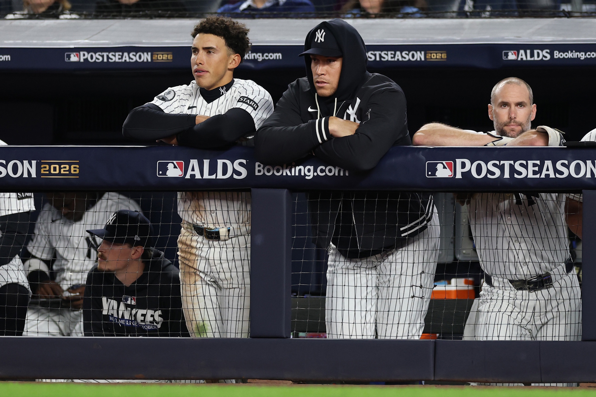 The Yankees' George Lombard Jr., from left, Aaron Judge and Paul Goldschmidt. LAPRESSE