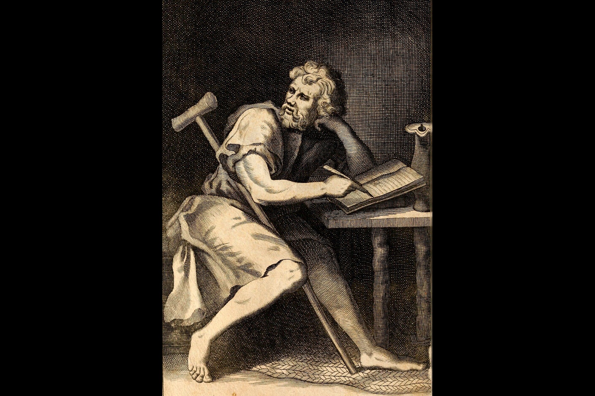 A drawing of Epictetus, the ancient Greek philosopher