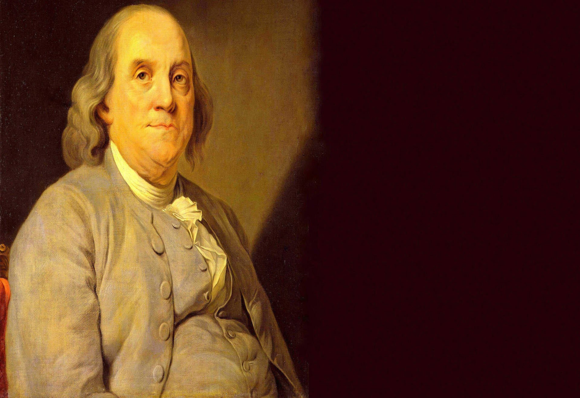A drawing of Benjamin Franklin