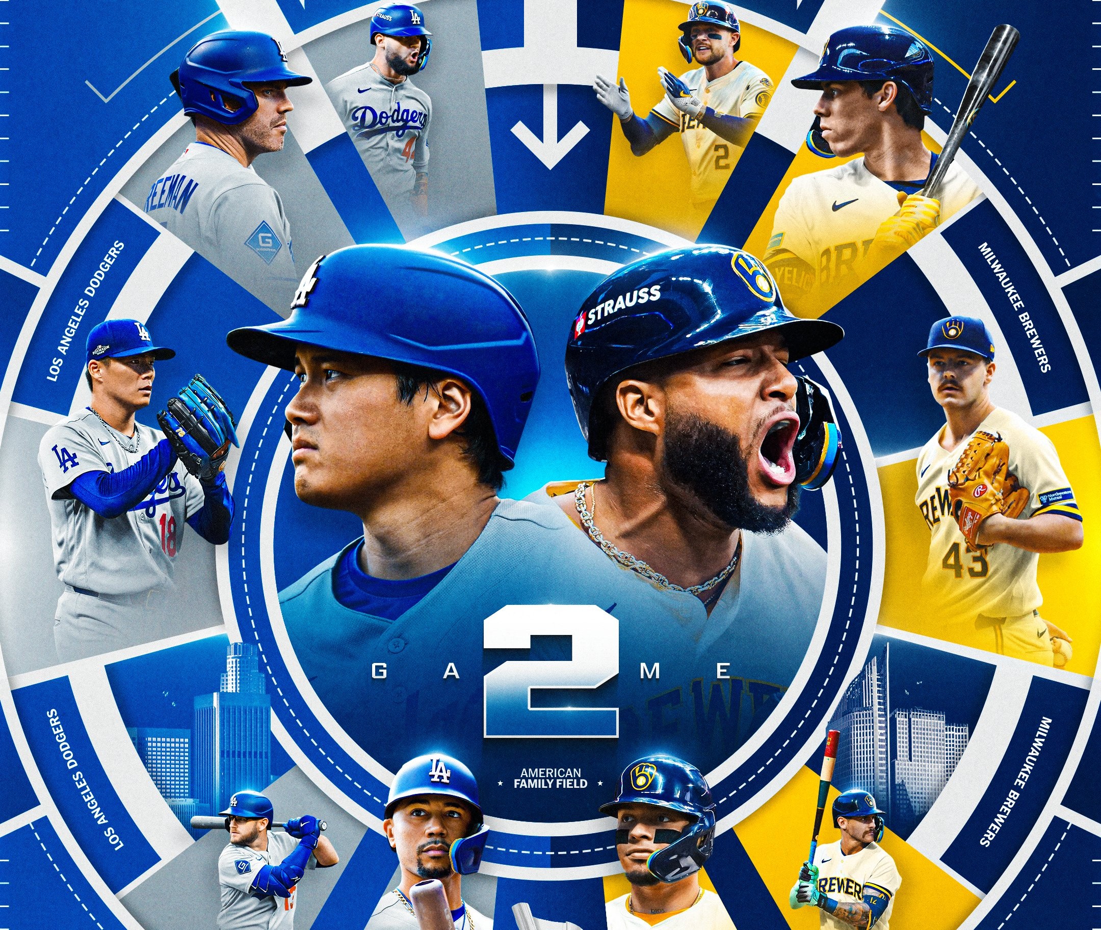 Dodgers vs Brewers - NLCS Game 2 X MLB