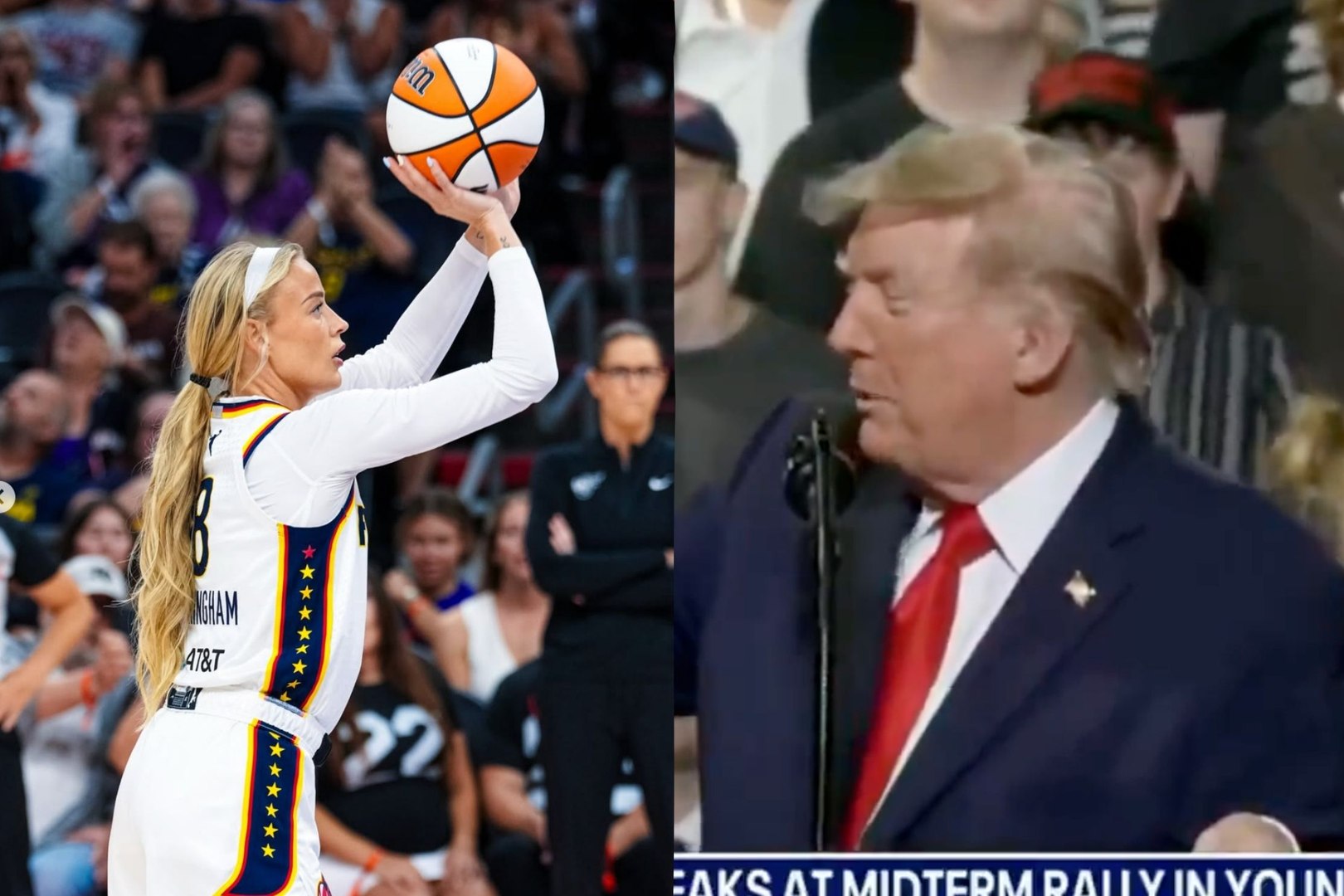 Sophie Cunningham and Donald Trump