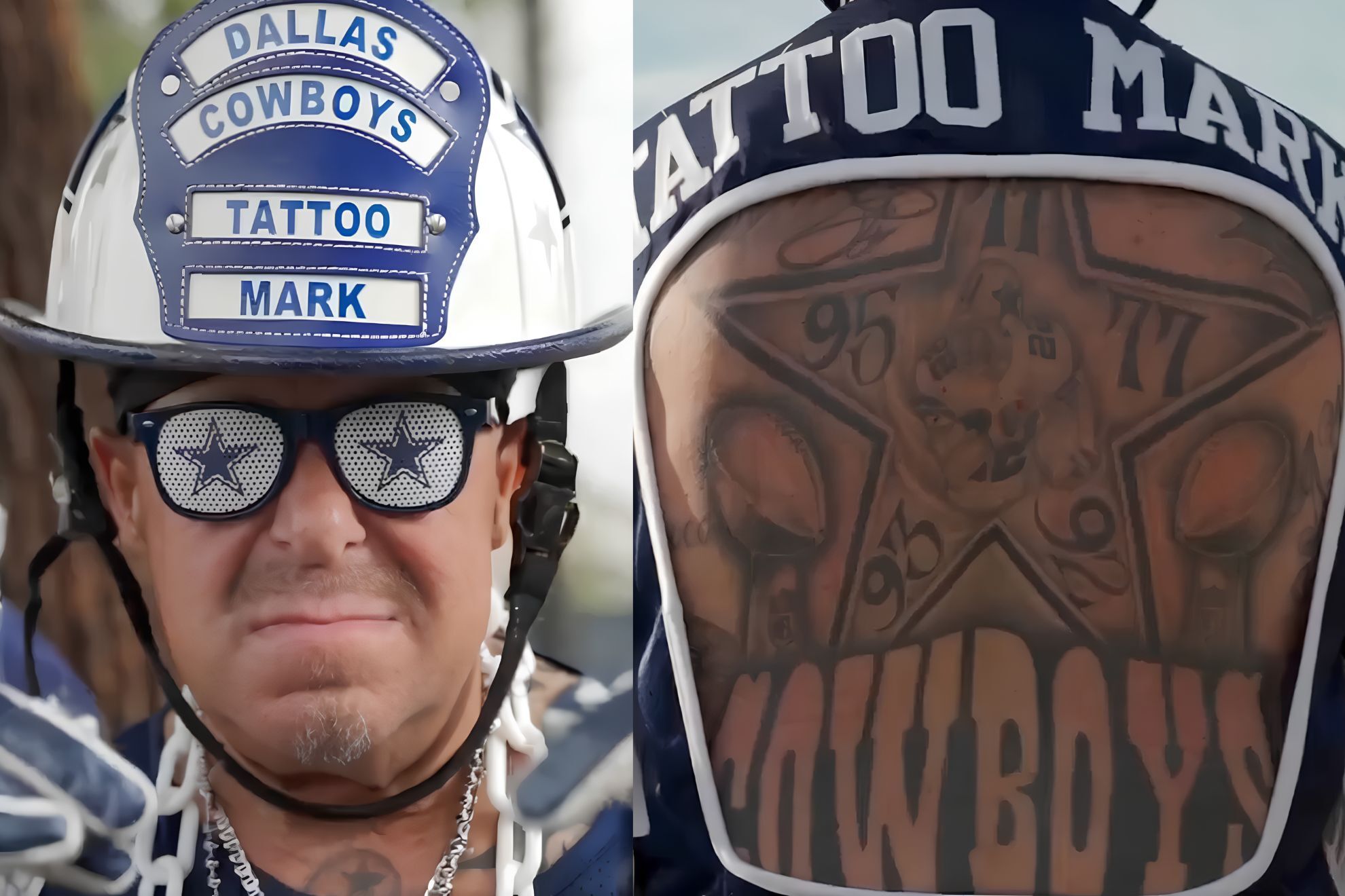 Mark Shenefield, the Dallas Cowboys fan known as Tattoo Mark, died unexpectedly on the morning of Tuesday