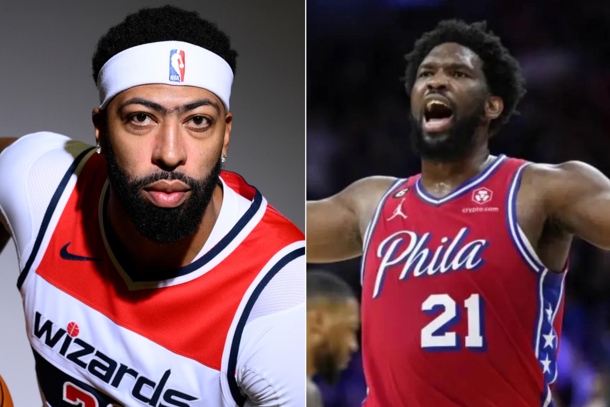 Anthony Davis and Joel Embiid LAPRESSE