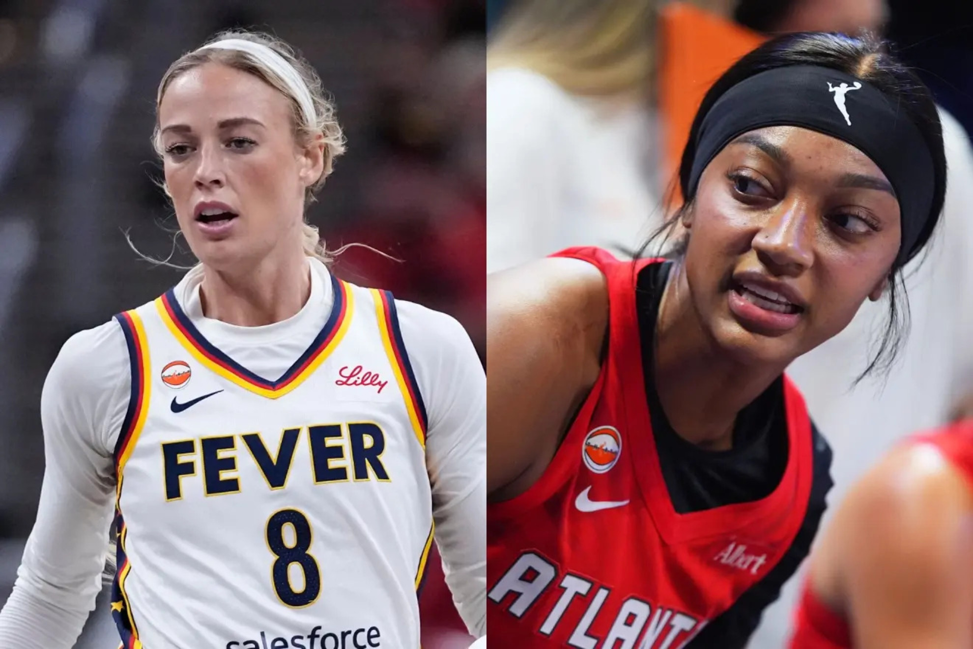 Sophie Cunningham and Angel Reese LAPRESSE