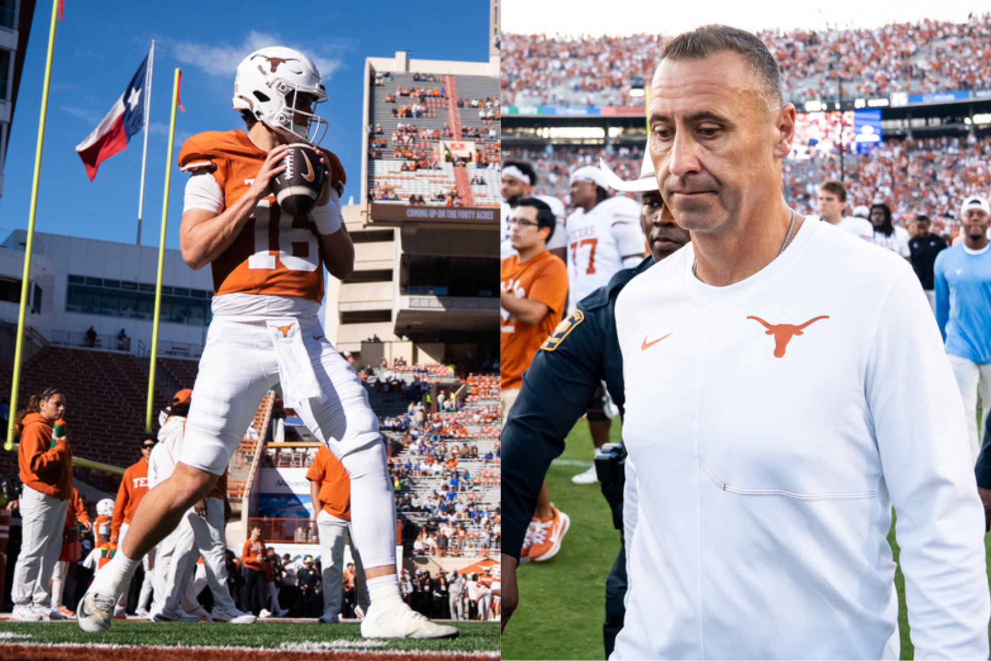 Arch Manning's poor performances could lead Steve Sarkisian to make a change at quarterback. LAPRESSE