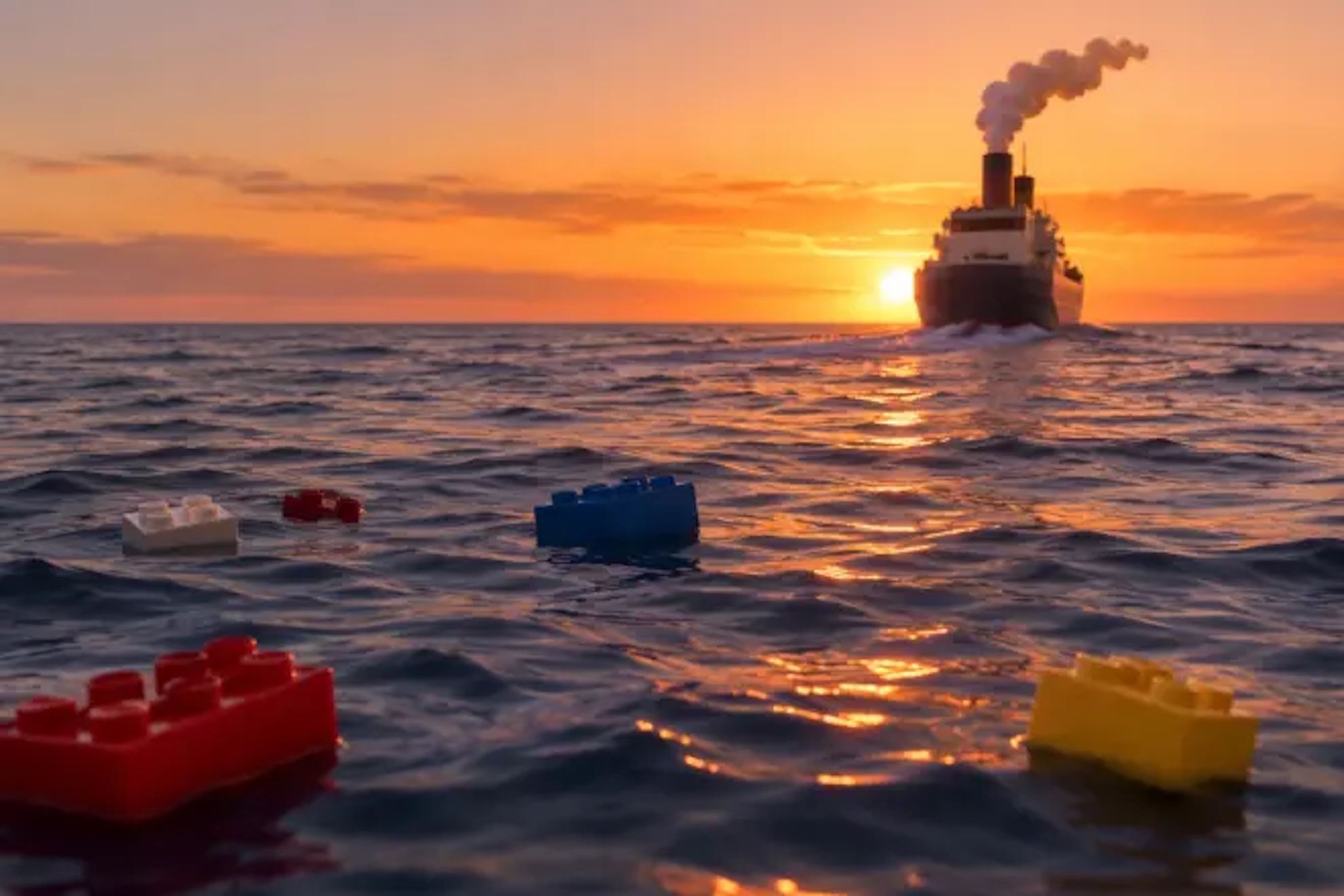 In 1977, a giant wave struck a ship, causing 62 containers to fall into the sea.