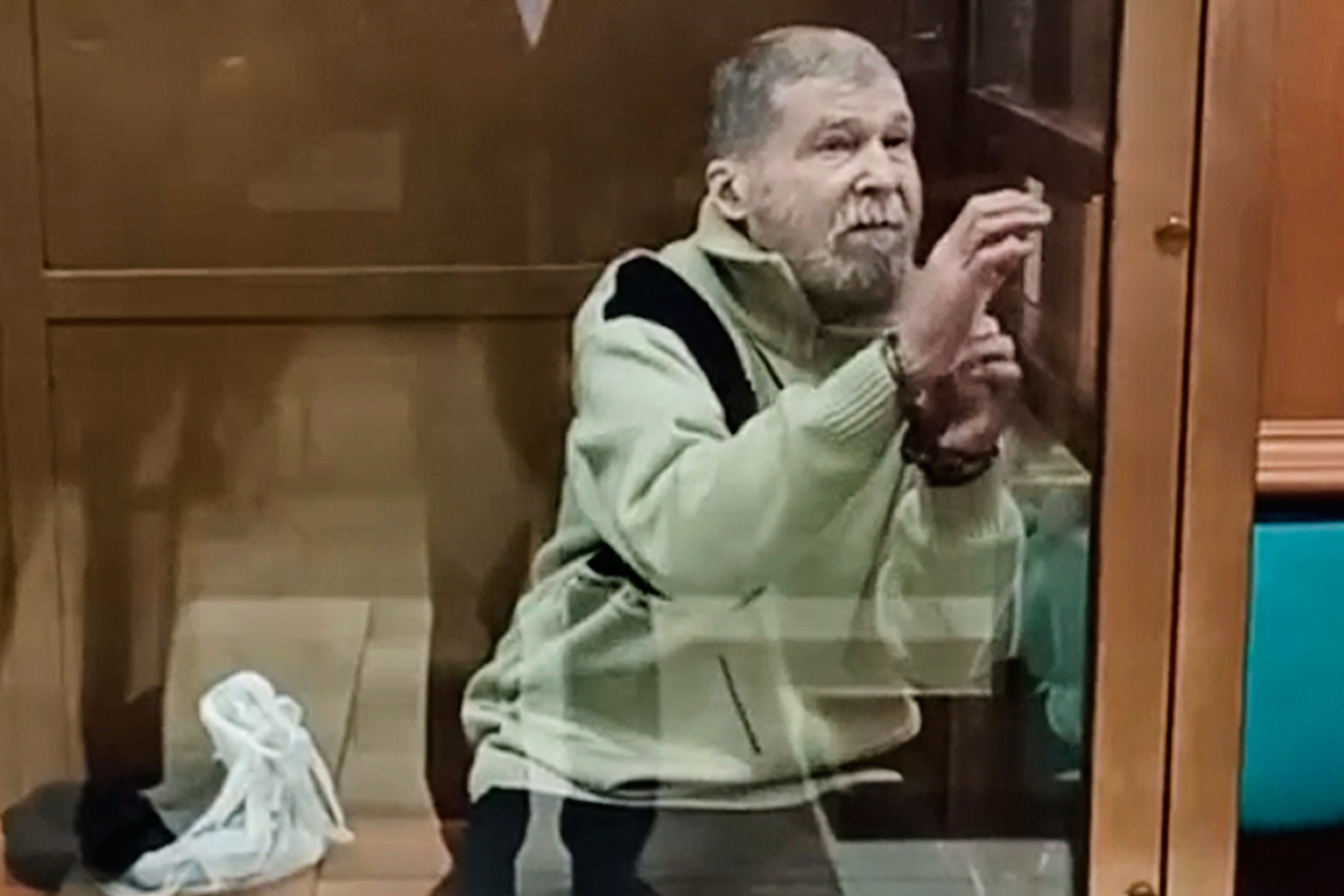 Stephen Hubbard, a U.S. citizen accused of fighting as a mercenaryagainst Russia Moscow City Court /