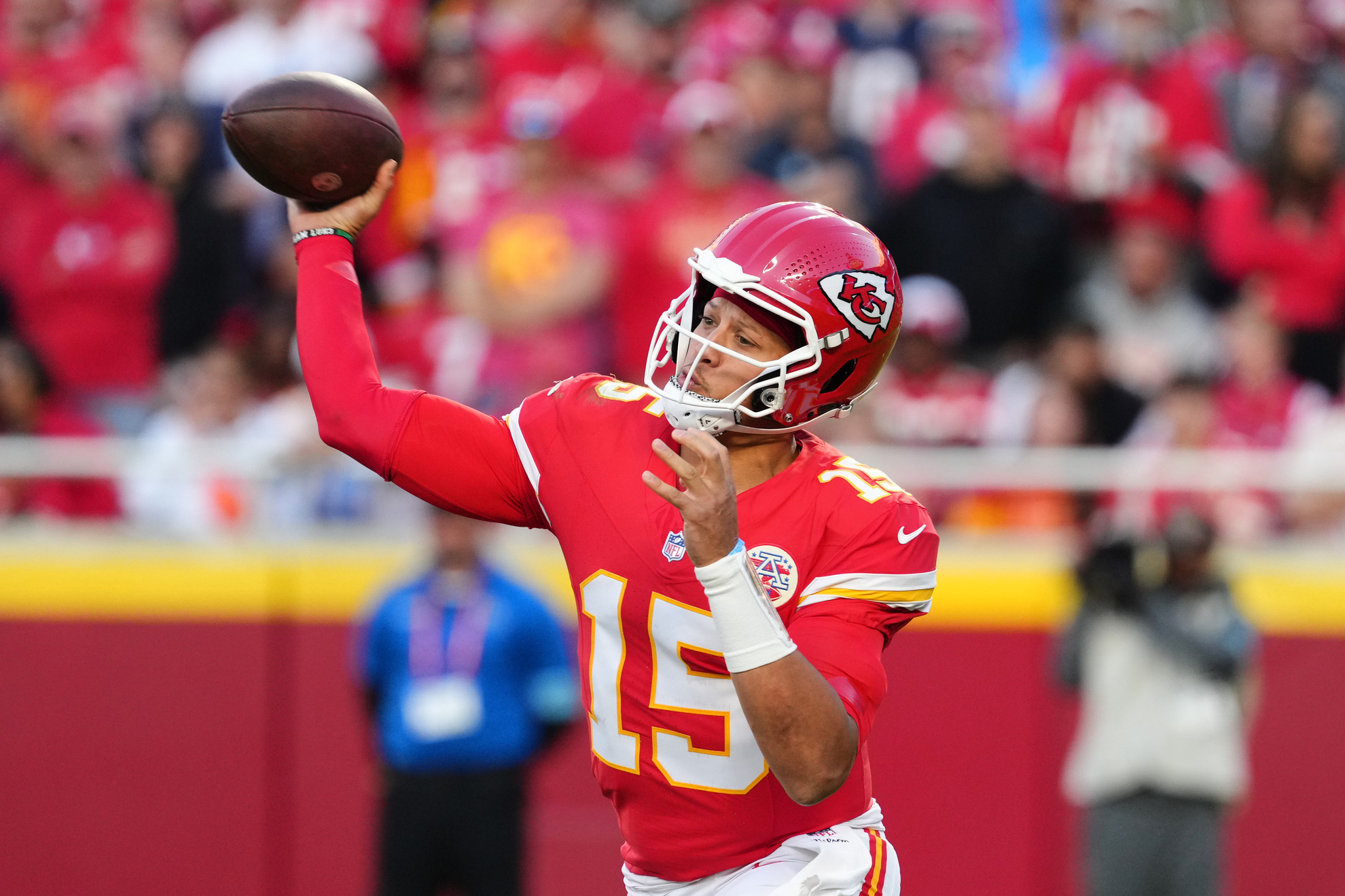 Patrick Mahomes in action for the Kansas City Chiefs LAPRESSE