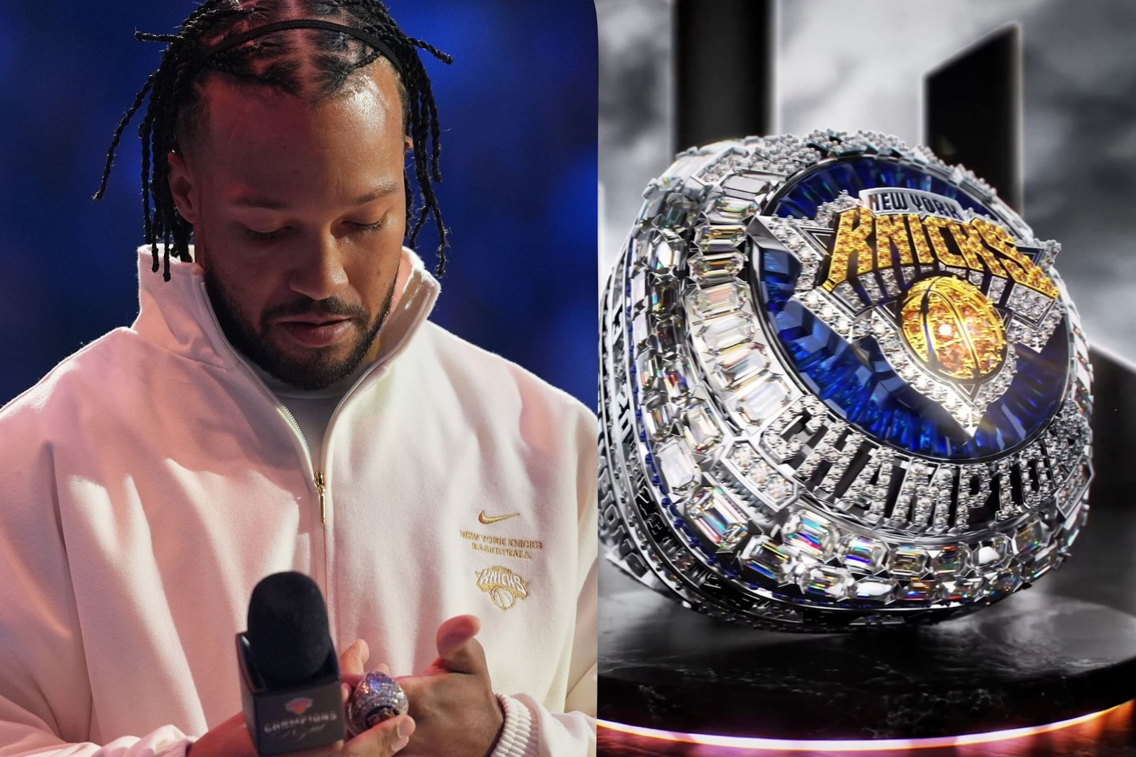 The Knicks’ championship rings feature nearly 800 diamonds and blue sapphires. LaPresse