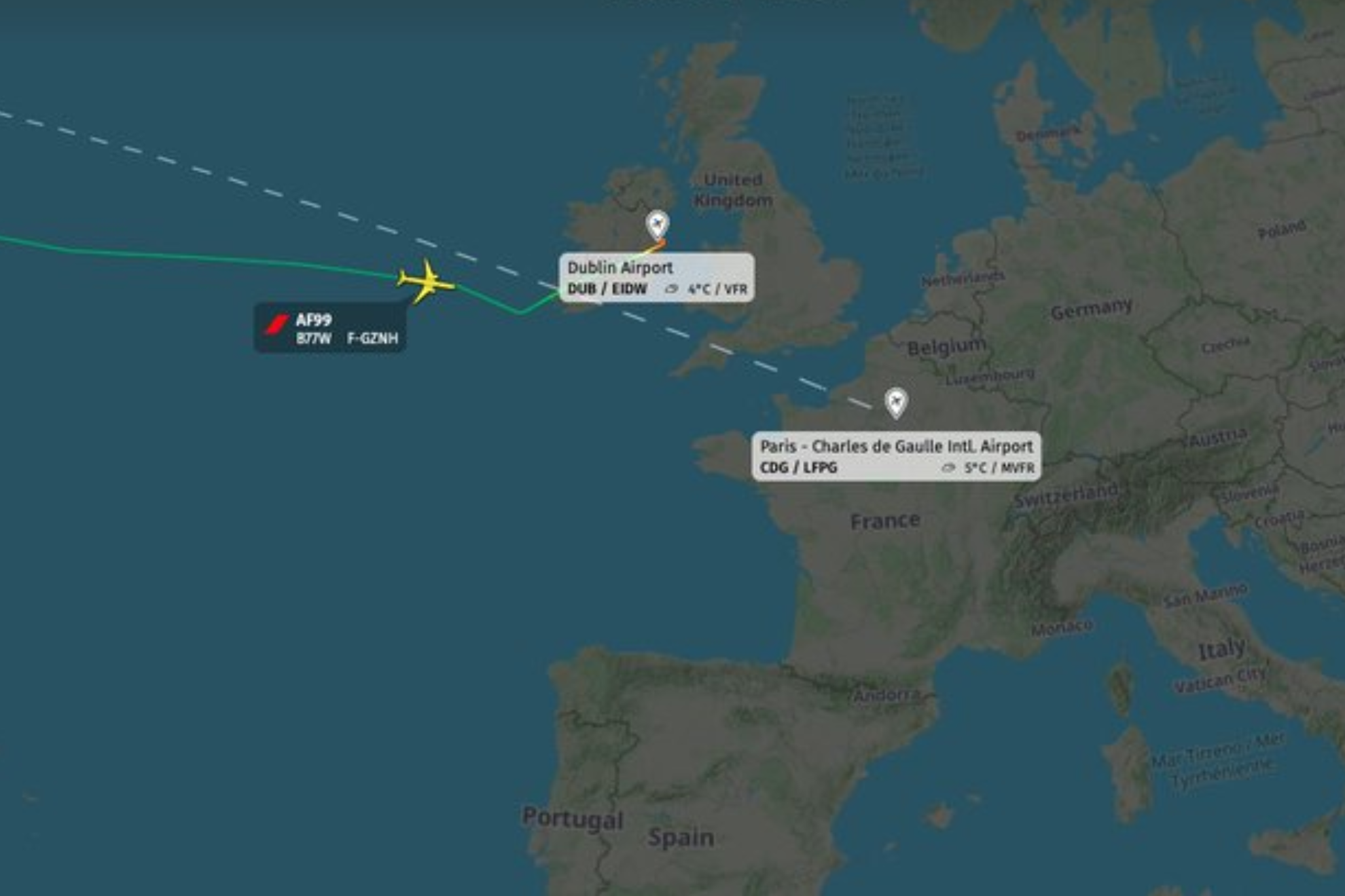 Air France Flight AF99. Air France
