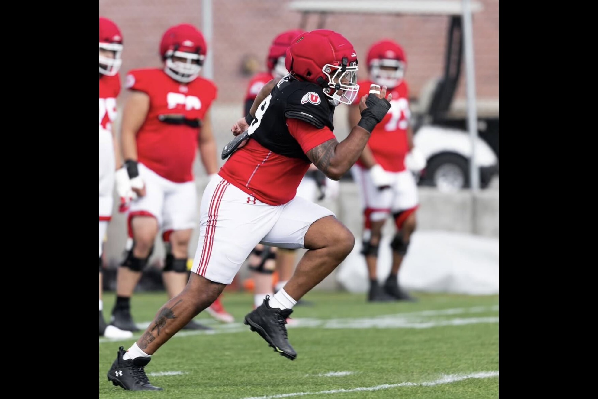 Jamal Wallace practicing for the Utah Utes Instagram