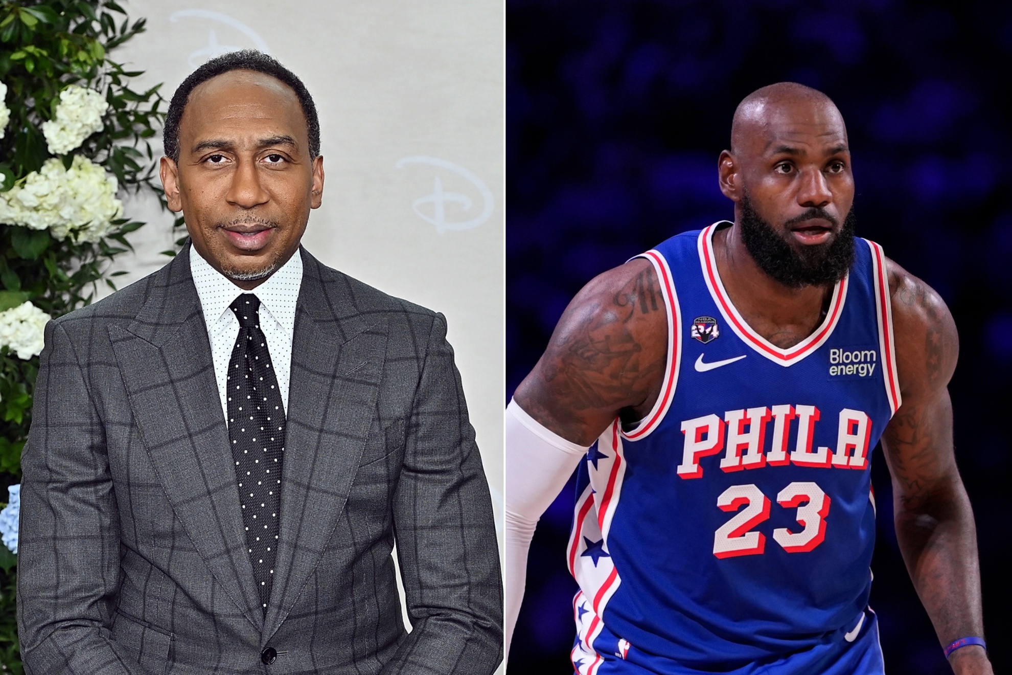 Stephen A. Smith and LeBron James LAPRESSE