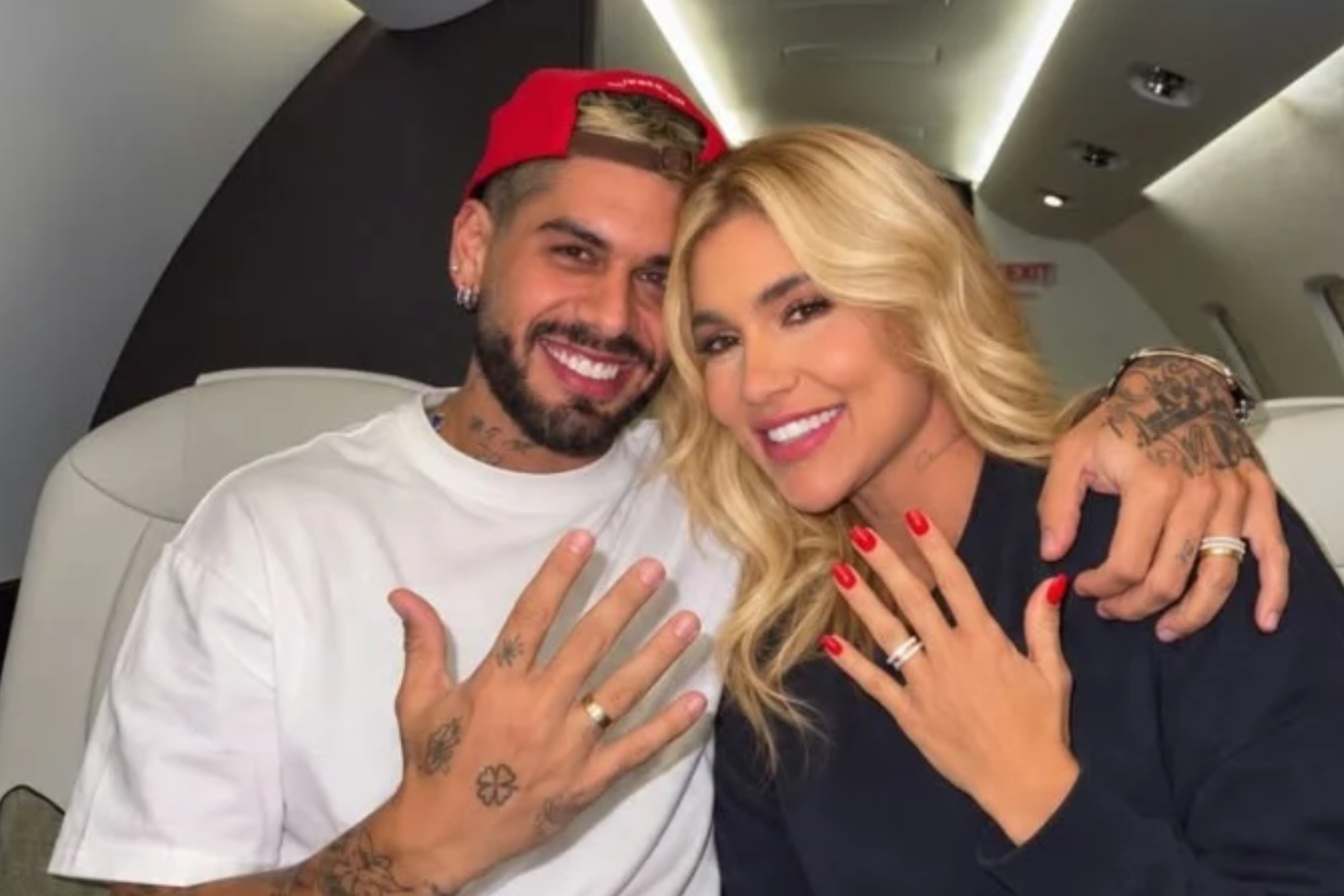 The Brazilian influencer surprised everyone with the announcement of her reunion with the father of her three children, just a few weeks after her separation from the Real Madrid footballer. instagram@ozefellipey