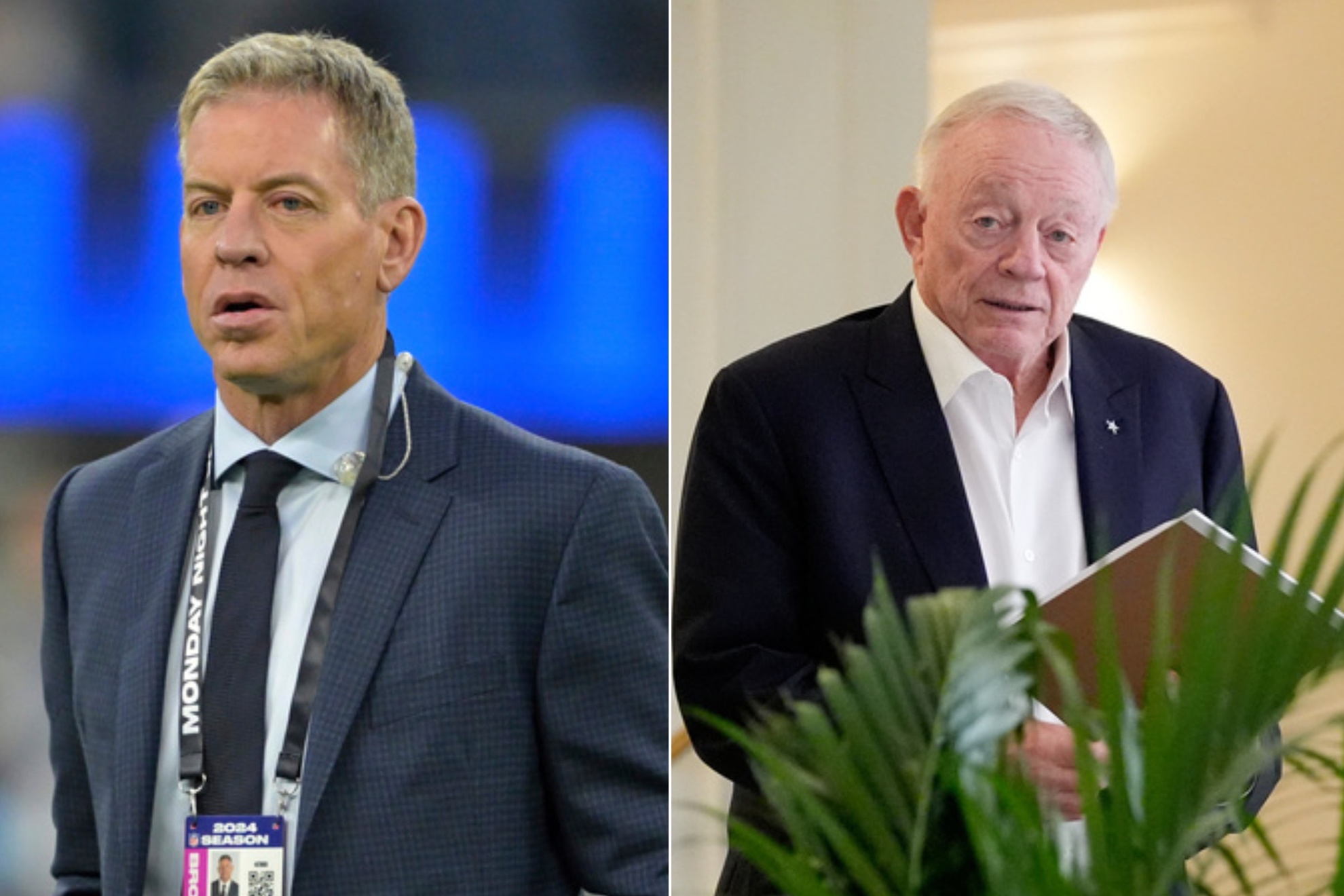 Troy Aikman and Jerry Jones LAPRESSE