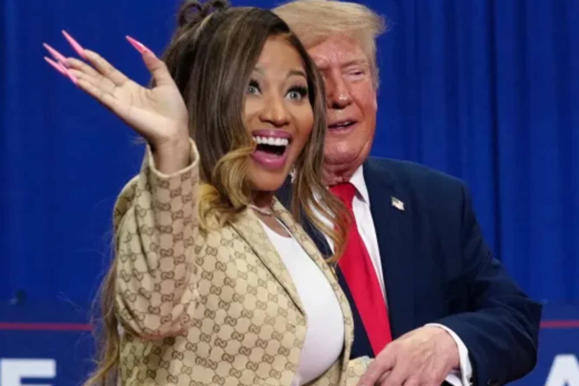 Nicki Minaj and Donald Trump LAPRESSE