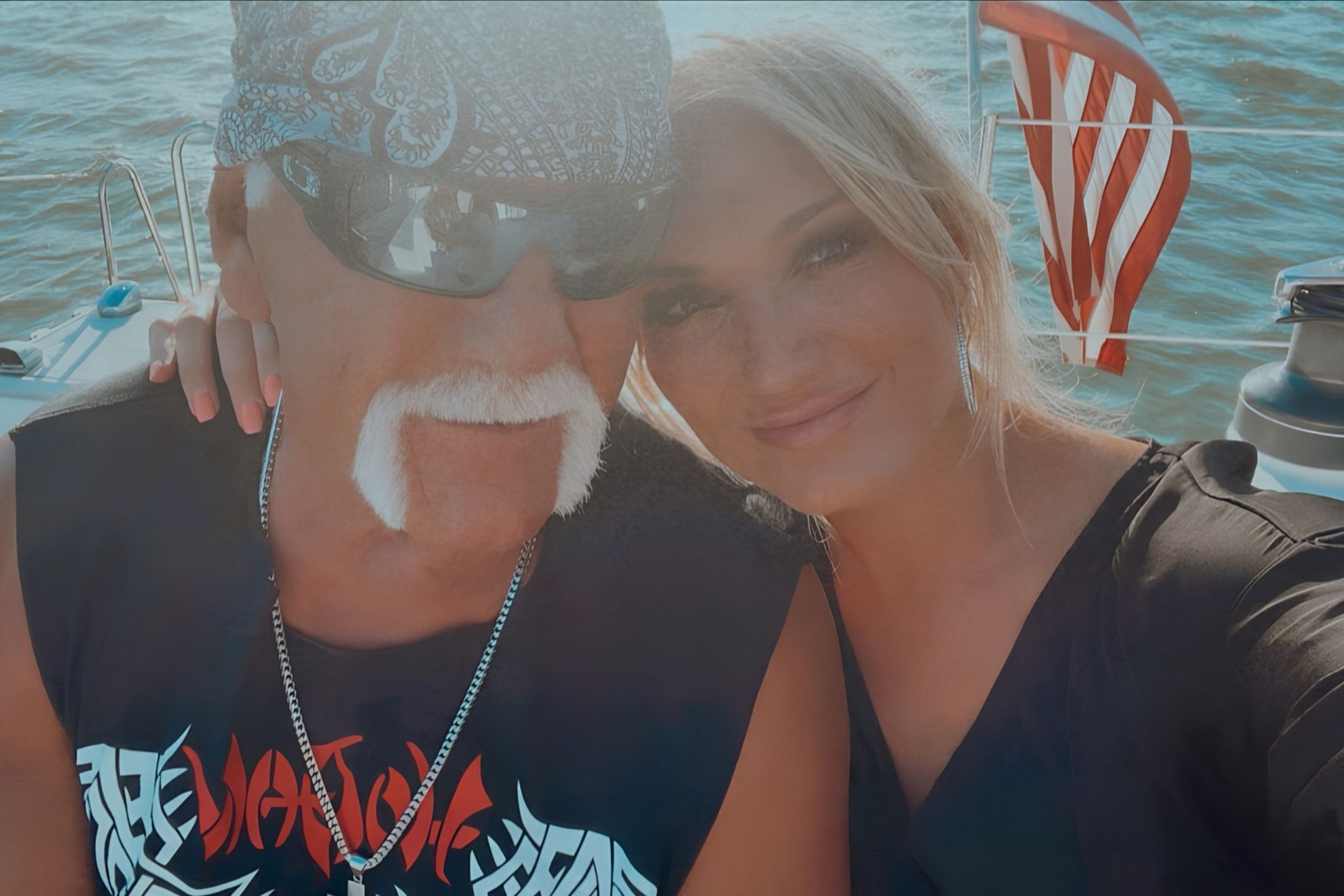 Hulk Hogan embraces his daughter, Brooke Hogan