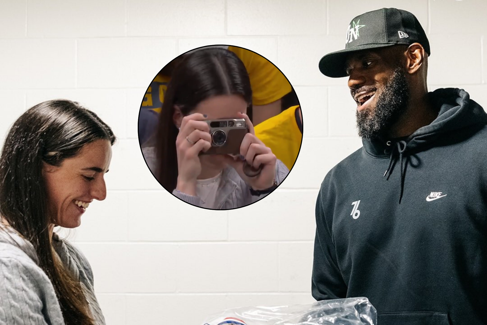 Caitlin Clark met LeBron James in person after attending the Philadelphia 76ers vs. Indiana Pacers game. X / @sixers