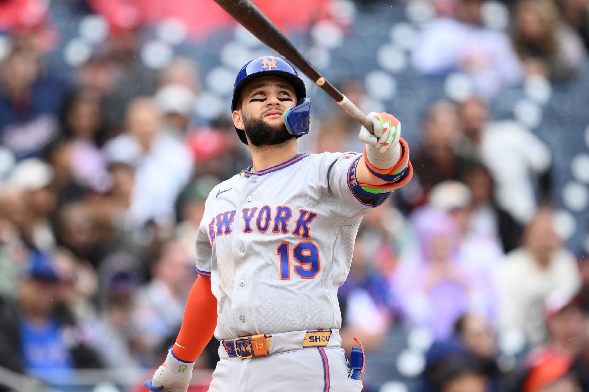 New York Mets' Bo Bichette in action during a baseball game against the Washington Nationals