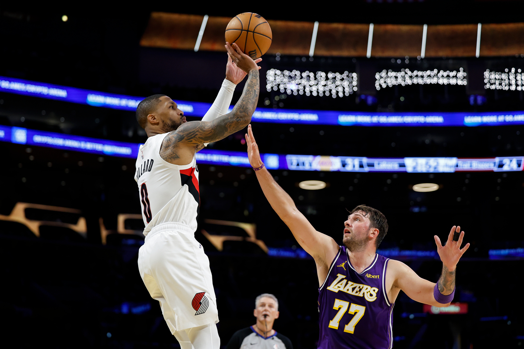 Damian Lillard and Luka Doncic LAPRESSE
