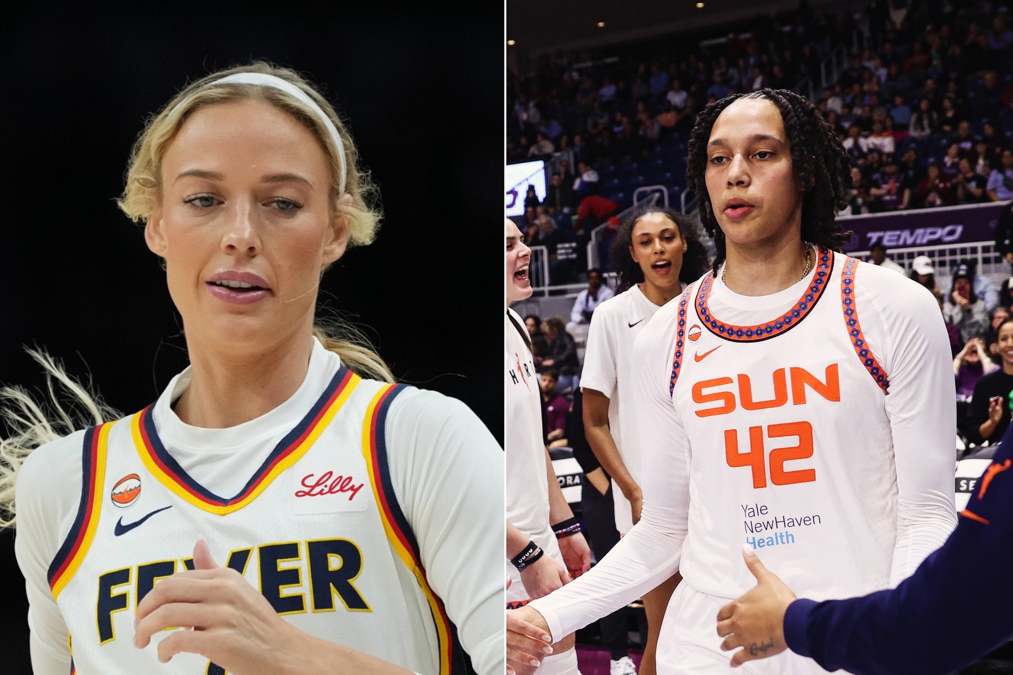 Sophie Cunningham and Britney Griner LAPRESSE